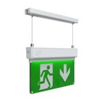 Ansell LED suspendu Panneau de sortie de secours Kestrel Blanc 2W 14lm - 865 Lumière du Jour