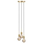 Nordlux Paco Suspension Luminaire Métal 3-Spot Laiton | Convient pour 3x E27