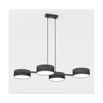 Emibig Suspension Luminaire Drumz Acier Noir | Convient pour 4x E14 - Max 10W