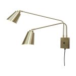 It's about RoMi Applique Murale Bremen Fer Dorée | Convient pour 2x E27 