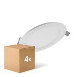 Lot 4x Ledvance Downlight LED Comfort DN105 6W 420lm 120D - 830 Blanc Chaud | 118mm 