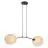 Emibig Suspension Luminaire Motif Acier Noir | Convient pour 2x E27 - Max 15W