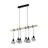 Eglo Suspension Luminaire Townshend 5 Acier Bois Noir | IP20 - Convient pour 6x E27 