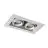 Noxion Encastré Spot sans cadre Pro 2x MR16 inclinable Blanc | Diamètre 181x97mm - GU10 Culot