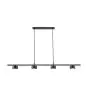 Nordlux Plafond Spot Clyde Métal Noir 16W 1180lm - 827 Blanc Très Chaud | IP20 - 3 Niveaux De Gradation Dimmable