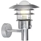 Nordlux Lønstrup 22 Applique Murale Acier et Verre Gris | 220mm - IP44 - Convient pour E27 - Détecteur de Mouvement et de Lumière