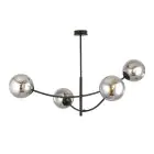 Emibig Plafonnier Hunter Acier Noir | Convient pour 4x E14 - Max 10W