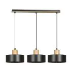 Emibig Suspension Luminaire Torin Acier Noir | Convient pour 3x E27 - Max 15W