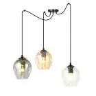 Emibig Suspension Luminaire Level Acier Noir | Convient pour 3x E27 - Max 15W