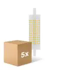 Lot 5x Ledvance LED Line R7s 118mm  18.5W 2452lm - 827 Blanc Très Chaud | Équivalent 150W