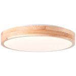 Brilliant Slimline Plafondlamp Metaal Hout Kunststof Wit 22W 2400lm - 830 Warm Wit | 345mm