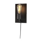 It's about RoMi Wandlamp Madrid Ijzer Zwart L | Geschikt voor 1x E27 