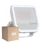Voordeelpak 4x Ledvance LED Floodlight Aluminium Wit 41//27W 6000lm 100D - 865 Daglicht | IP66 - Symmetrisch
