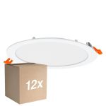 Voordeelpak 12x Osram LED Downlight Recess Slim Wit 22W 2000lm 110D - 840 Koel Wit| Zaagmaat 120mm - IP20