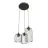 Emibig Hanglamp Vander Staal Zwart | Geschikt voor 3x E27 - Max 15W