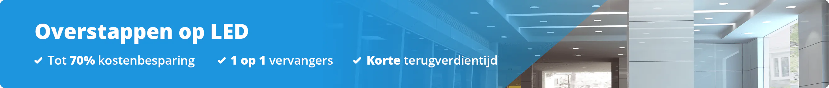 Stap over op LED